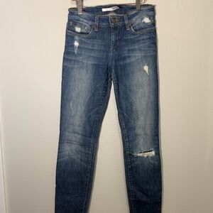 Joes Jeans Chelsea Fit Women Size 25 Skinny Slim Long Low Rise Patch Medium Wash